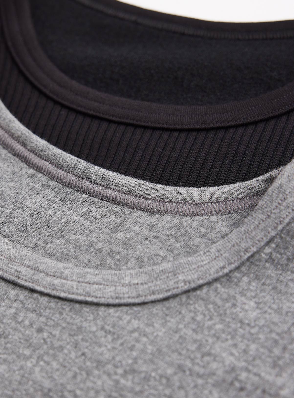 Black & Charcoal Thermal Long Sleeved Tops 2-Pack XL - Image 4